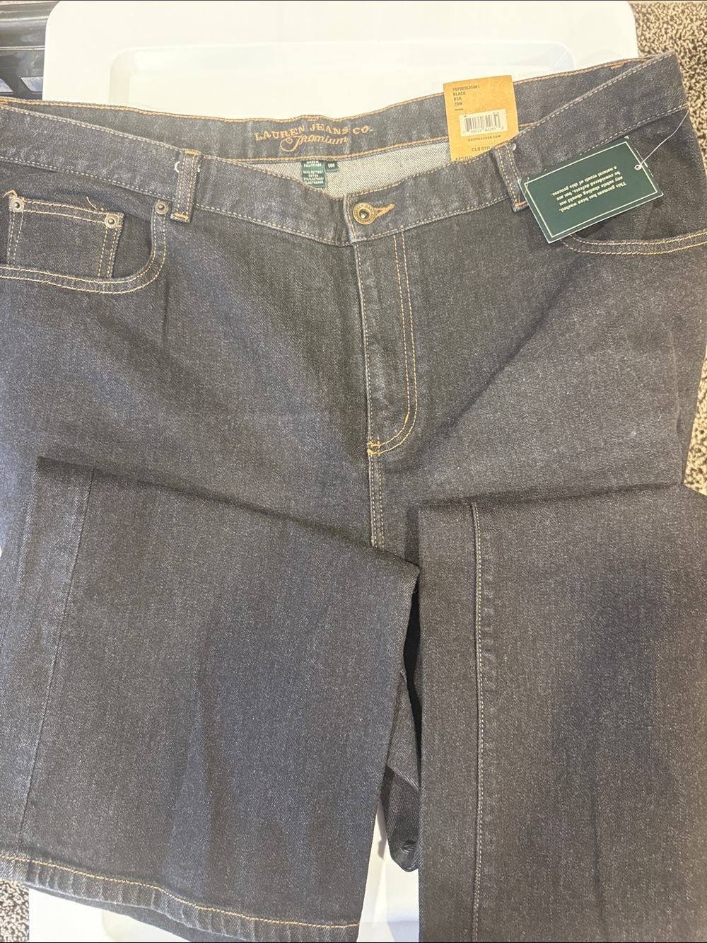 Ralph Lauren Women's Straight-Leg Dark Indigo Jeans